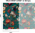 Zeeko Floral Peel and Stick Wallpaper Removable Mural Vintage Wallpaper - Image 7