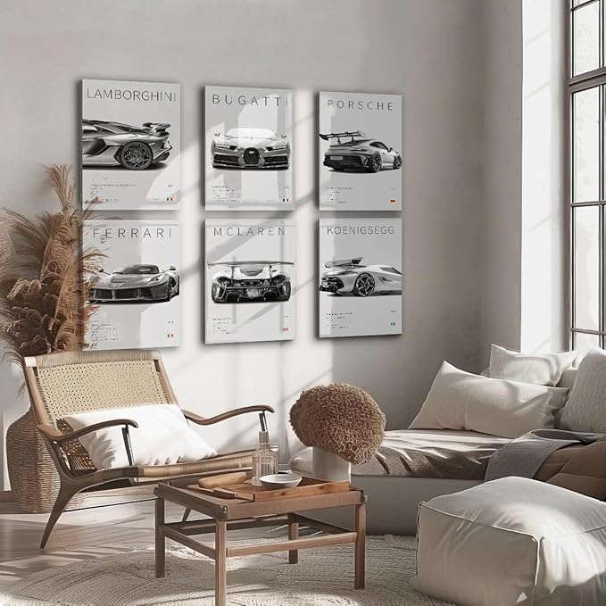 CSLGQGV Car Poster Vintage Racing Car Wall Art Supercar Canvas Prints Painting - Image 5