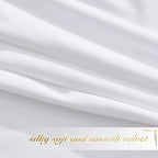 NICETOWN White Velvet Curtains and Drapes 12 ft Long, Extra Long Elegant Wall - Image 5