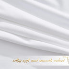 NICETOWN White Velvet Curtains and Drapes 102 inches Long, Extra Long Elegant - Image 5