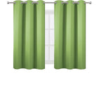 LEMOMO Light Green Blackout Curtains 38 x 54 Inch Length/Set of 2 Curtain - Image 2