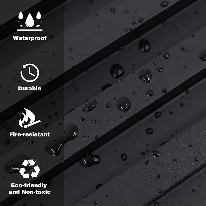 Extra Long Black Wall Panels for Interior Wall Décor 114x6.2x0.4in 8pack Modern - Image 6