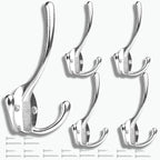 Wall Mounted Coat Hooks 5 Pack Heavy Duty Black Hardware Robe Hooks Decorative - Image 7
