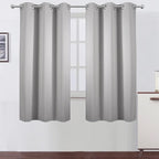 LEMOMO Light Grey Blackout Curtains 42 x 63 Inch Length/Set of 2 Curtain by Lemomo