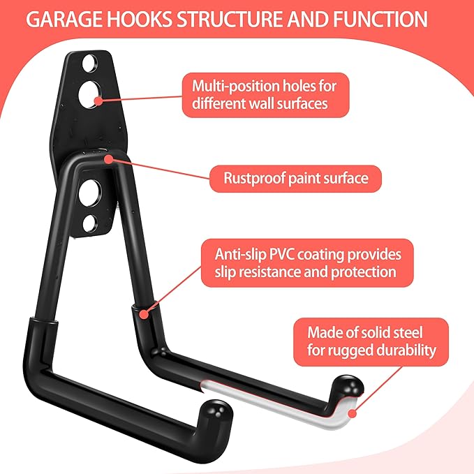 28 Pack Garage Hooks Heavy Duty - Image 3