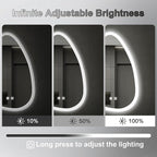 20x28 LED Bathroom Mirror with Lights Irregular, Lighted Bathroom Vanity Mirror - Image 3