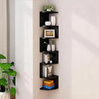 No-Drill Corner Shelf Wall Mount, 7-Tier Floating Corner Bookshelf by Frawenleco