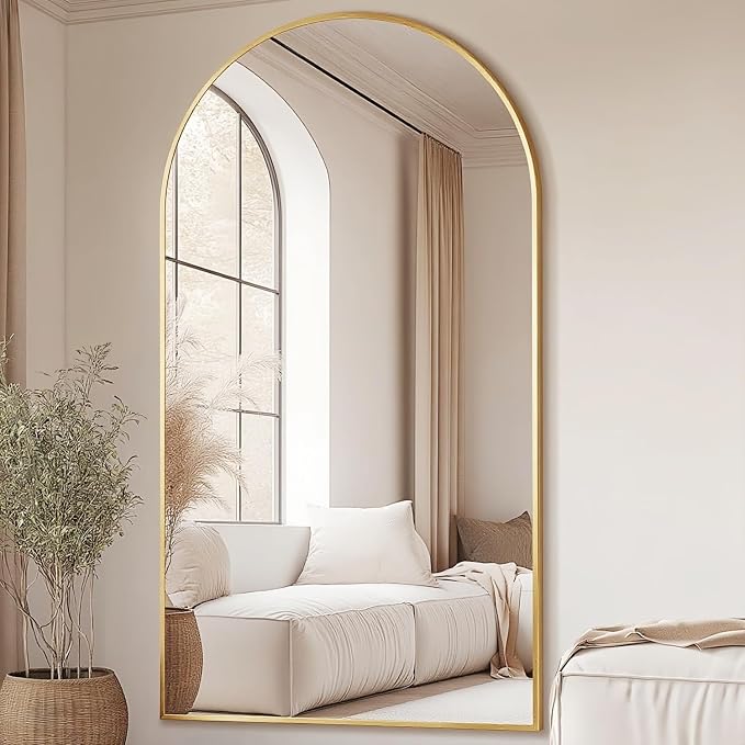 Dewfig Arched Full Length Mirror, Oversized Full Body Mirrors - Image 3