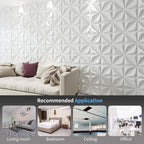 Art3d 19.7" x 19.7" 3D Wall Panels Lucky Leaves PVC Wall Panel - Image 2