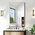 KOCUUY Silver Framed Mirror, HD Tempered Glass, Anti-Rust Frame, Modern Design by KOCUUY