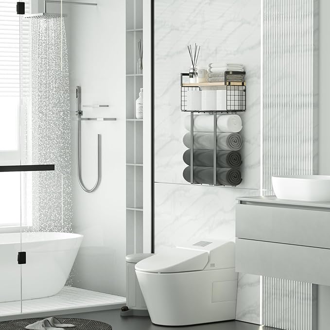 Xstydes Towel Racks for Bathroom, Metal Towel Holder - Image 2