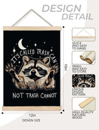 Foritho Funny Motivational Raccoon Meme Poster Wall Art Framed - Image 7