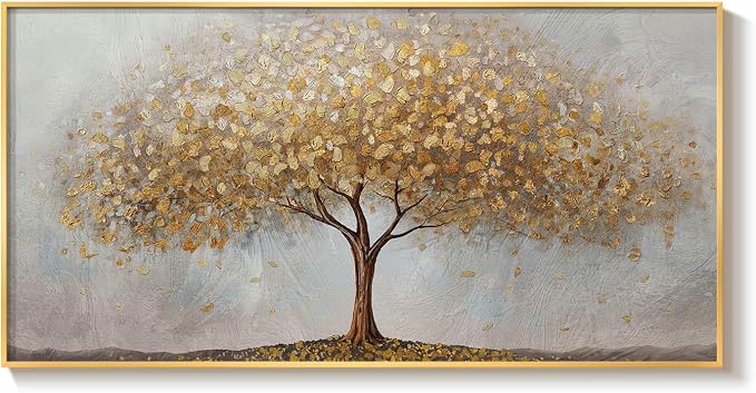 Gold Framed Tree of Life Wall Art, Large Modern Canvas Prints Paintings Artwork - Image 9
