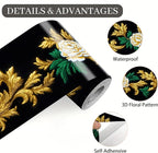 Baroque Floral Wallpaper Border 196x4 Inch Removable Wall Border Peel and Stick - Image 8