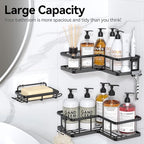 YASONIC Shower Caddy Corner, No Drilling Shower Organizer Corner - Image 9