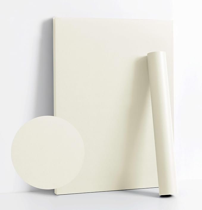 Dimoon 236''x17.7'' White Peel and Stick Wallpaper Contact Paper Modern Self by DIYYOURMOON