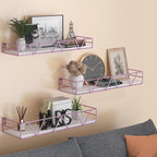 Amaoot Floating Shelves Set of 3, Home Wood Wall Shelf, Farmhouse Shelf - Image 2