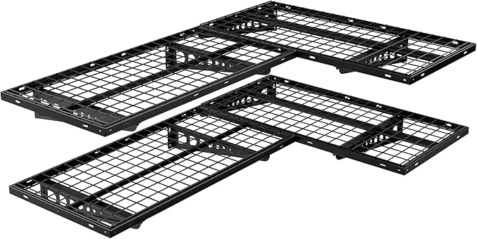 FLEXIMOUNTS 4 Pack 2x4ft Corner Wall Shelving Garage Storage Rack, 24x48 inch by FLEXIMOUNTS