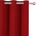 LEMOMO Red Blackout Curtains 42 x 63 Inch/Red Curtains Set of 2 Panels/Room - Image 7