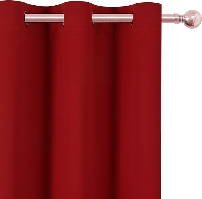 LEMOMO Red Thermal Blackout Curtains/52 x 54 Inch/Set of 2 Panels Room - Image 7