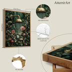 AtterrirArt Framed Vintage Bathroom Wall Art, 12 * 16inch, Floral Shower Wall - Image 4