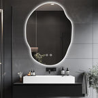 Irregular LED Bathroom Mirror by Unknown