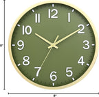 Wall Clocks Battery Operated 8 inch Modern Wall Clock, Silent Non Ticking Wall - Image 9
