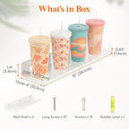 Lifewit Floating Shelves for Bathroom, Acrylic Wall Organizer for Perfume - Image 3