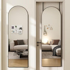 Arched Full Length Door Mirror 14x48, Metal Frame by JAWGLOW