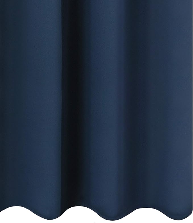 LEMOMO Navy Blue Blackout Curtains 42 x 54 Inch Length Set of 2 Panels Grommet - Image 9