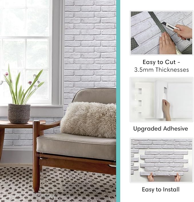 Commomy Faux Brick 3D Wall Panels - Image 5