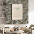 AULIGET 4-Piece Beige & Brown Slate Peel and Stick Backsplash Wall Tiles - Image 6