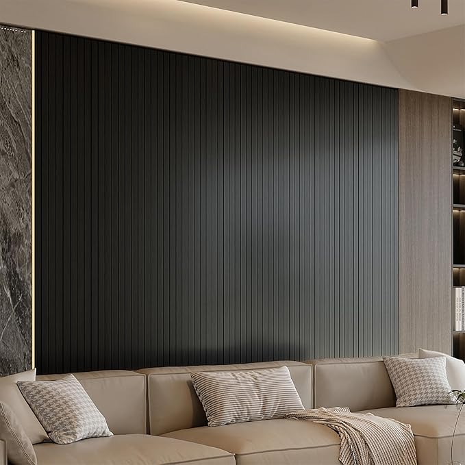 YU LI 3DH Peel and Stick PVC Slat Wall Panel 118"x15.75" Self-Adhesive Thick - Image 2