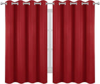 LEMOMO Bright Red Blackout Curtains 52 x 54 Inch Length/Set of 2 Curtain - Image 2