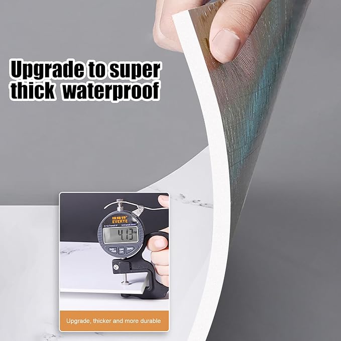 Chejiaye Thick 22pcs Marble Peel and Stick Backsplash Waterproof Washroom Wall - Image 6