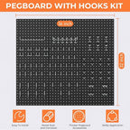 INCLY 90PCS Pegboard Wall Organizer, 6 Pack Metal Peg Board Panels - Image 6