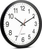 Bernhard Products Black Wall Clock Silent Non Ticking - Image 3