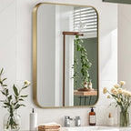 Gold Mirror, 20x28 Inch Framed Rectangle Mirror - Image 4