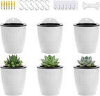 4 Inch Self Watering Hanging Planters, Wall Mounted Plant Pots by OrimercGarden