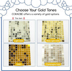 COKAOBE Light Gold Shimmer Wall Backdrop 24PCS Gold Sequins Backdrop Decoration - Image 4