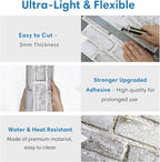 COMSTICKC 3D Faux Brick Wall Panel Peel and Stick, Small Size, Ultra-Light PVC - Image 5