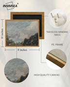 InSimSea Framed Canvas Wall Art, Vintage Landscape Painting, Rustic Nature - Image 5