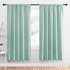 NICETOWN Window Curtains Blackout Drapes, Aqua Blue, 1 Pair, 52 by 72-Inch by NICETOWN