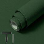Abyssaly Green Wallpaper Peel and Stick 15.7" x 393.7" Silk Embossed Green by Abyssaly