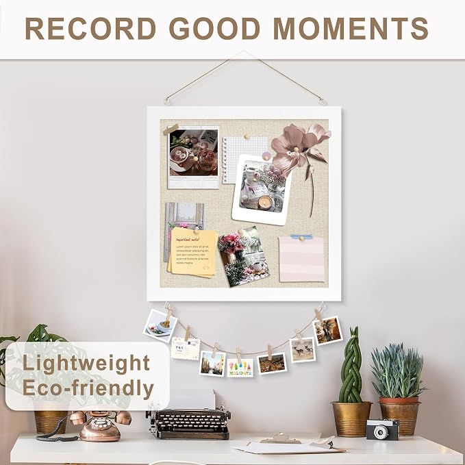 Double-Sided Cork Board with Linen, Picture Display Vision Board Kit Corkboards - Image 5