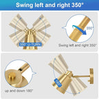 VATONI Dimmable Wall Sconce, Plug in Wall Sconce Adjustable Angle Wall Lights - Image 4
