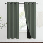NICETOWN 100% Blackout Curtains 70" Long, Pair of Energy Smart & Noise Blocking by NICETOWN