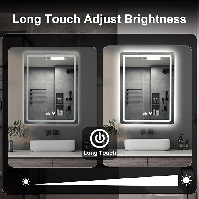LED Bathroom Mirror, 20x28 in Vanity Mirrors - Image 5