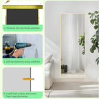 Sunniry Gold Full Length Mirror 56x18 inch, Standing Mirror Full Length - Image 8