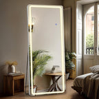 DUMOS LED Full Length Floor Mirror, 3 Color Lighting, Hanging or Leaning by DumosLifestyle